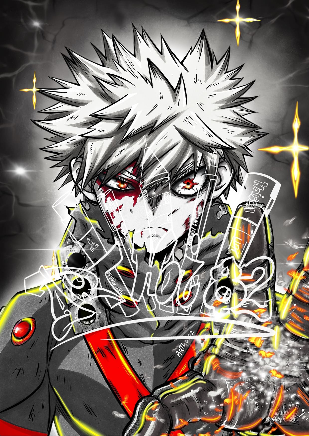 BAKUGO KATSUKI (B&W)